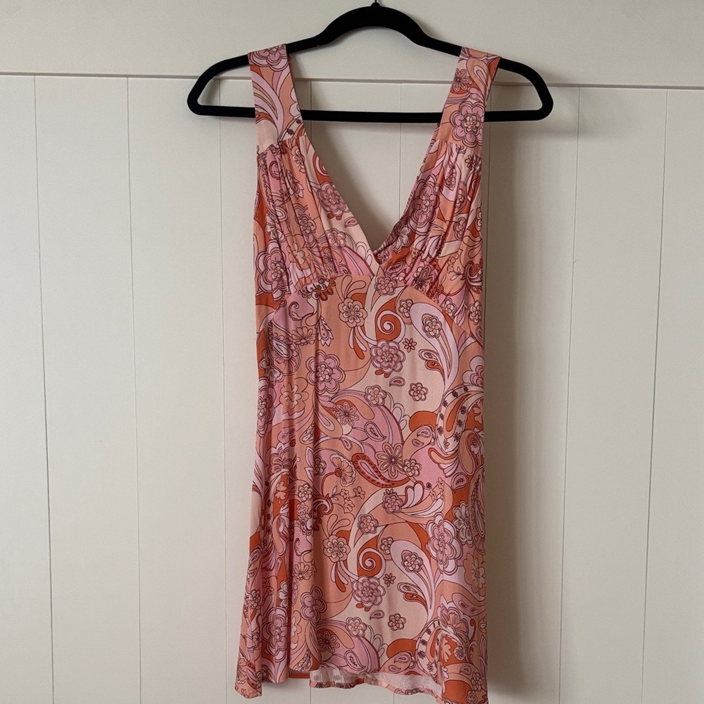 Floral Pink Mini Dress